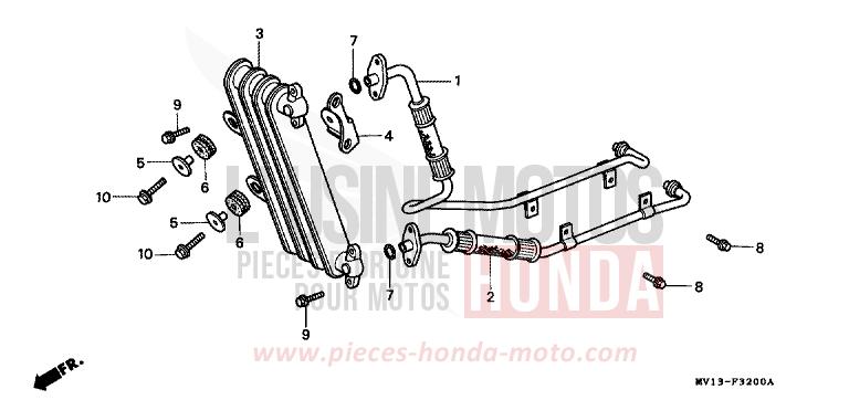 OIL COOLER for Africa Twin 750 SPACE BLUE (PB136I) from 1992
